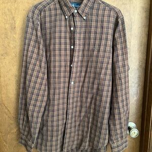 Ralph Lauren Men's Brown Plaid Shirt